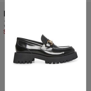 Steve Madden Lando Black Leather Loafers